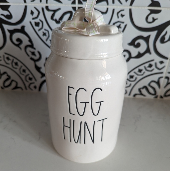 Vintage NORLEANS Eggs and Chicks white JAR w LID handmade in ITALY